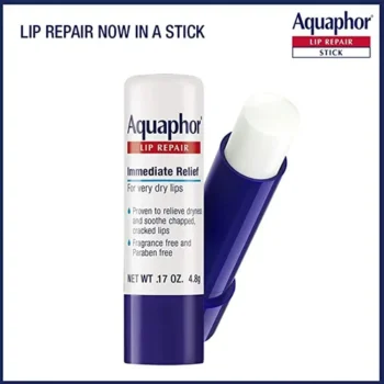 Eucerin-Aquaphor Barra de reparación de labios, bálsamo labial hidratante.