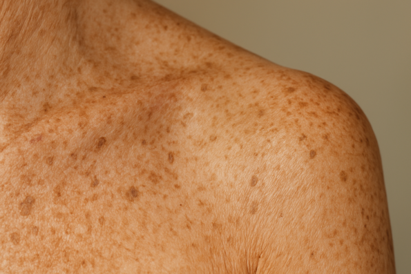 mujer con manchas en la piel por no usar protector solar