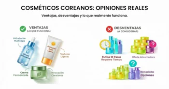 Imagen hace referencia a diferentes opiniones sobre la cosmética coreana.