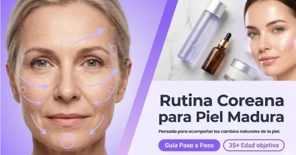 mujer madura rutina coreana para piel madura