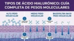 La imagen hace referencia a los tipos de acido hialurónico