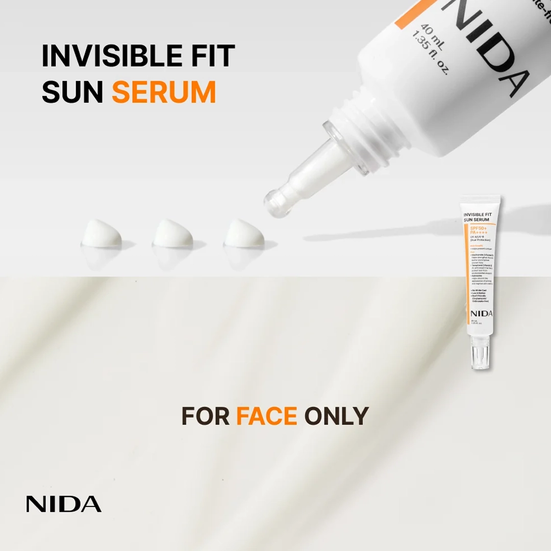 NIDA Invisible Fit Sun Serum SPF50+ PA++++ 1
